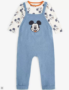 Disney Baby Boys Mickey Mouse Bodysuit & Overall Set 24M